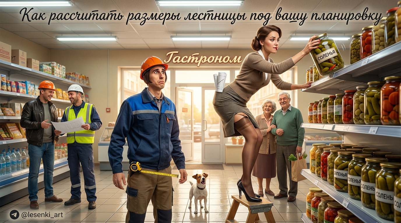 Лестница, размеры и планировка